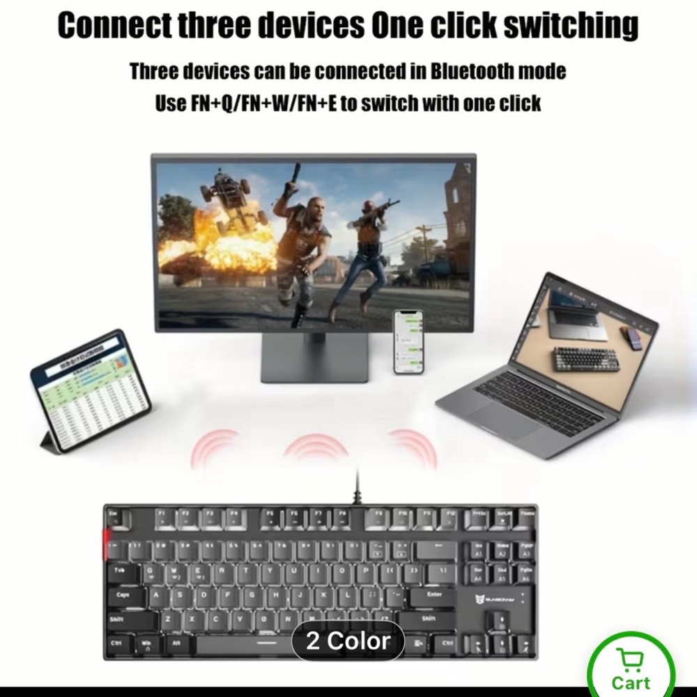 Pink Wireless Keyboard - Picture 7 of 9